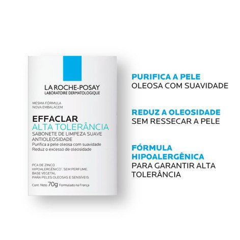 Sabonete De Limpeza Facial La Roche-posay Effaclar Alta Tolerância 70g