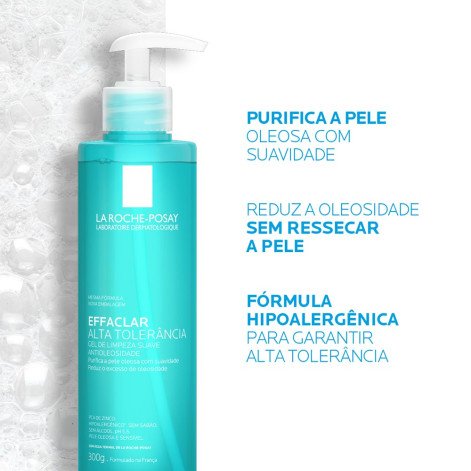 Gel de Limpeza Facial La Roche-Posay Effaclar Alta Tolerância 300g