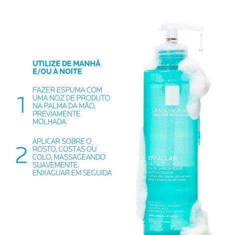Gel de Limpeza Facial La Roche-Posay Effaclar Alta Tolerância 300g