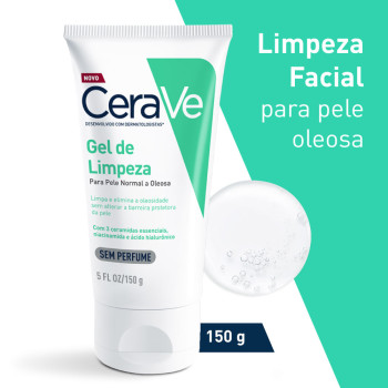  Gel de Limpeza Facial CeraVe Pele Normal a Oleosa Sem Perfume com 150g
