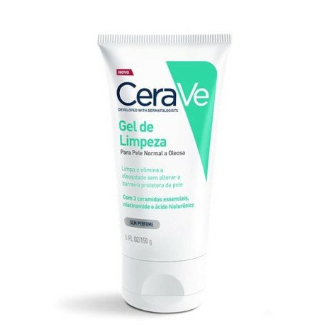 Gel de Limpeza Facial CeraVe Pele Normal a Oleosa Sem Perfume com 150g Gel de Limpeza Facial CeraVe Pele Normal a Oleosa Sem Perfume com 150g