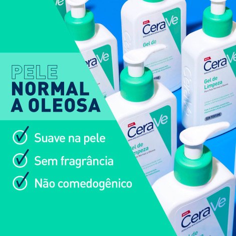 Gel de Limpeza Antioleosidade Facial Cerave Pele Normal a Oleosa 454g Gel de Limpeza Antioleosidade Facial Cerave Pele Normal a Oleosa 454g