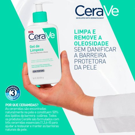 Gel de Limpeza Antioleosidade Facial Cerave Pele Normal a Oleosa 454g Gel de Limpeza Antioleosidade Facial Cerave Pele Normal a Oleosa 454g