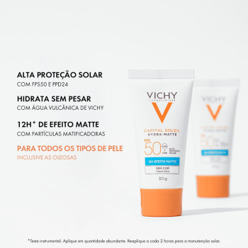 Protetor Solar Facial Vichy Capital Soleil Hydra-Matte FPS 50 30g