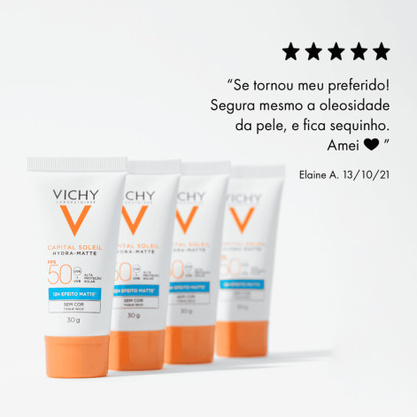 Protetor Solar Facial Vichy Capital Soleil Hydra-Matte FPS 50 30g