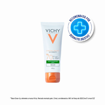 Protetor Solar Capital Soleil Vichy Purify FPS70 Sem Cor 40g