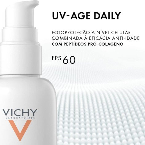 Protetor Solar Facial Vichy Capital Solei Uv-Age FPS60 Cor 2.0 40g Protetor Solar Facial Vichy Capital Solei Uv-Age FPS60 Cor 2.0 40g