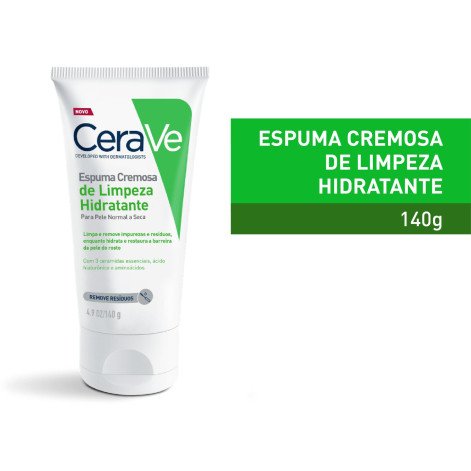 Espuma Cremosa de Limpeza Hidratante Cerave Sem Perfume 140g Espuma Cremosa de Limpeza Hidratante Cerave Sem Perfume 140g