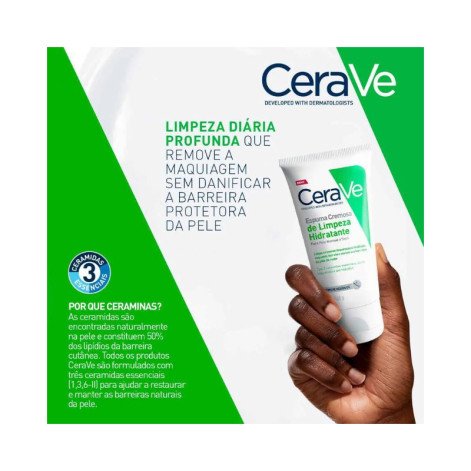 Espuma Cremosa de Limpeza Hidratante Cerave Sem Perfume 60g Espuma Cremosa de Limpeza Hidratante Cerave Sem Perfume 60g