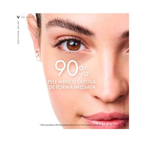 Protetor Solar Facial Vichy Capital Soleil UV-Clear Cor 2.0 FPS 60 Para Pele Oleosa e Acneica 40g