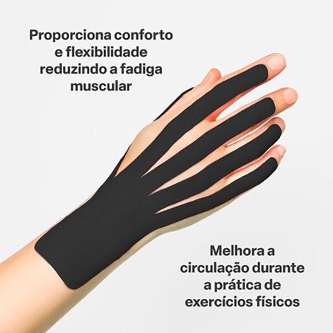 Fita Kinésio Multilaser Muscle Fix Preta 5cm X 5m