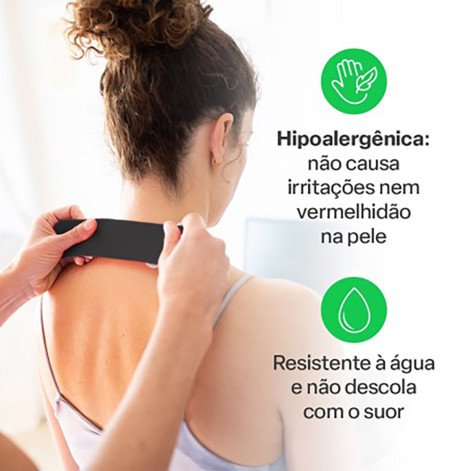 Fita Kinésio Multilaser Muscle Fix Preta 5cm X 5m