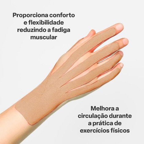 Fita Kinésio Multilaser Muscle Fix Bege 5cm X 5m