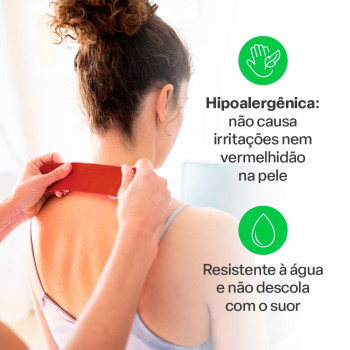 Fita Kinésio Rolo 5cmx5m Vermelha Multilaser Saúde - HC043