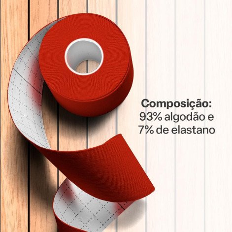 Fita Kinésio Rolo 5cmx5m Vermelha Multilaser Saúde - HC043