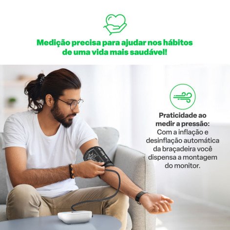 Monitor De Pressão Arterial Digital De Braço Multilaser Saúde 1 Unidade