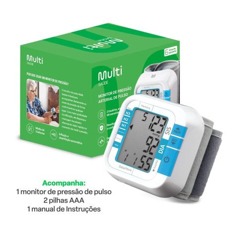 Monitor De Pressão Arterial Pulso Multi Saúde - HC204