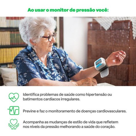 Monitor De Pressão Arterial Pulso Multi Saúde - HC204