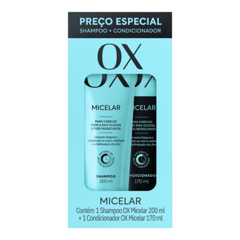 Kit Ox Micelar - Shampoo 200ml + Condicionador 170ml Kit Ox Micelar - Shampoo 200ml + Condicionador 170ml