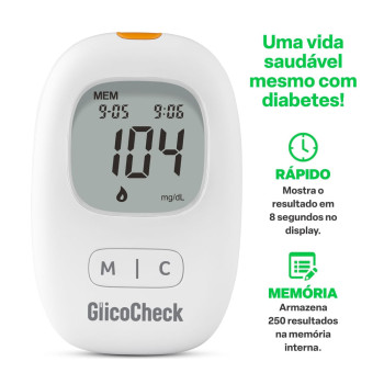 Monitor De Glicemia Glicocheck Care Plus Multi Saúde - HC487 HC487