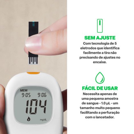 Monitor De Glicemia Glicocheck Care Plus Multi Saúde - HC487 HC487