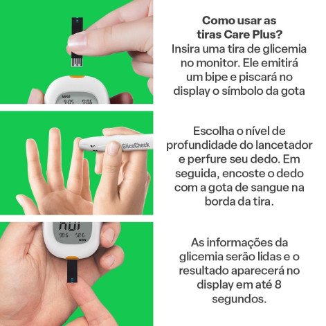 Kit de Tiras para Glicemia Glicocheck HC489 50 unidades