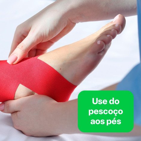 Fita Kinésio Rolo 5cmx5m Rosa Multi Saúde - HC028