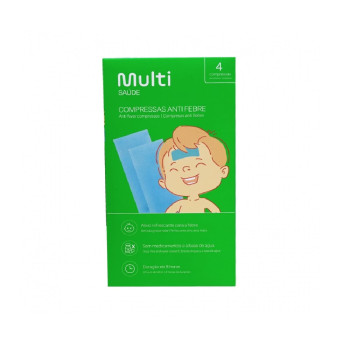 Compressa Anti Febre 12x5cm Multilaser 4 Unidades