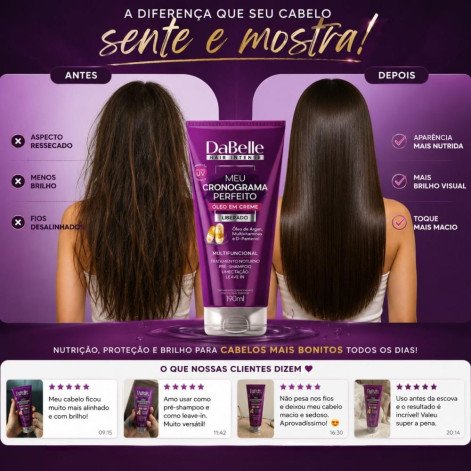 Óleo Em Creme DaBelle Meu Cronograma Perfeito Multifuncional 190ml