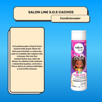 Condicionador Salon Line SOS Cachos Kids Super Oleos 300 ml
