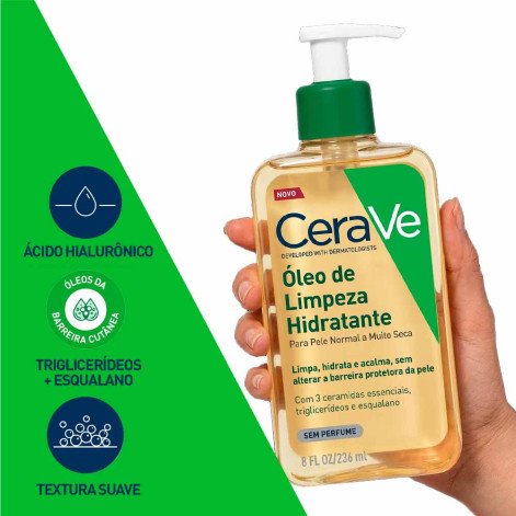Óleo de Limpeza Hidratante CeraVe Sem Perfume 236ml Óleo de Limpeza Hidratante CeraVe Sem Perfume 236ml