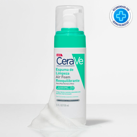 Espuma de Limpeza Facial Cerave Air Foam Reequilibrante 150ml Espuma de Limpeza Facial Cerave Air Foam Reequilibrante 150ml