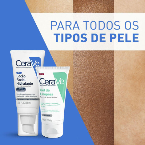 Kit CeraVe Loção Facial Hidratante 52ml + Gel de Limpeza 40g