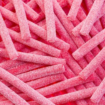 Bala de Gelatina Fini Tubes Azedinhos Sabor Morango e Nata 80g