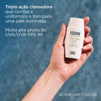 Clareador e Protetor Solar Isdin Foto Ultra Active Unify Color FPS 99 50ml