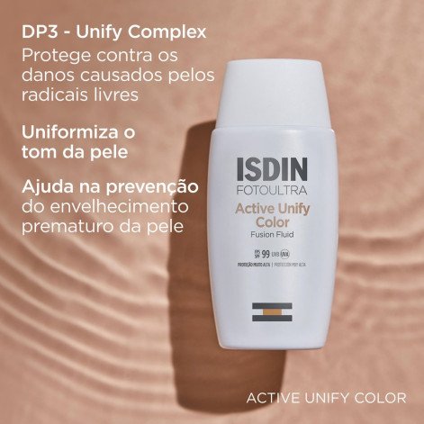 Clareador e Protetor Solar Isdin Foto Ultra Active Unify Color FPS 99 50ml