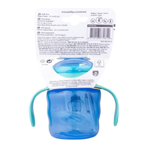 Copo de Transição Avent 6M+ Azul Bico de Silicone 200ml Copo de Transição Avent 6M+ Azul Bico de Silicone 200ml