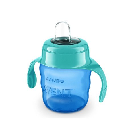 Copo de Transição Avent 6M+ Azul Bico de Silicone 200ml Copo de Transição Avent 6M+ Azul Bico de Silicone 200ml