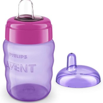 Copo de Transição Philips Avent Easy Sip +9 meses Antivazamento Rosa 260ml 1 Unidade
