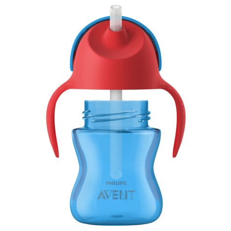 Copo com Canudo - Dinossauro Vermelho e Azul - 200 Ml - Philips Avent