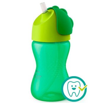 Copo Com Canudo Curvado Avent Verde 300ml Copo Com Canudo Curvado Avent Verde 300ml