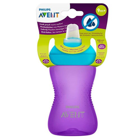 Copo De Transição Avent Bico De Silicone Roxo 300ml Copo De Transição Avent Bico De Silicone Roxo 300ml