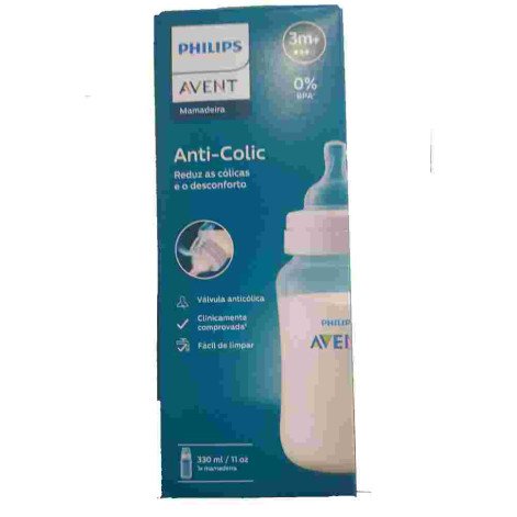 Mamadeira - Clássica Transparente - Anti Cólica - 330 ml - Philips Avent
