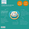 Chupeta Philips Avent Ultra Air Pinguim Cor Azul e Laranja 6-18 Meses 1 Unidade