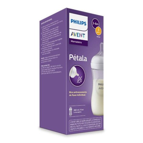 Mamadeira Avent Petala Transp 260ML