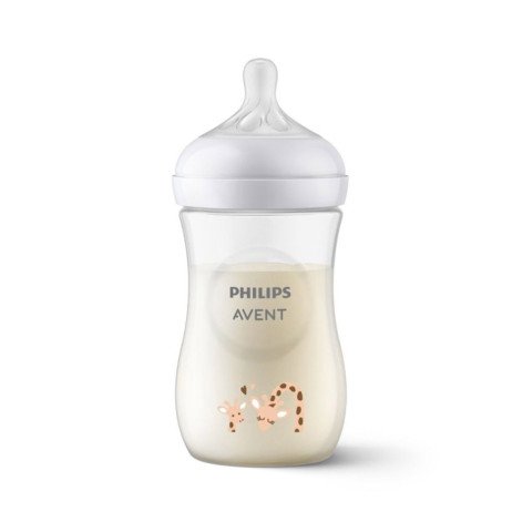 Mamadeira Philips Avent Pétala nº3 Girafa 260ml Mamadeira Philips Avent Pétala nº3 Girafa 260ml