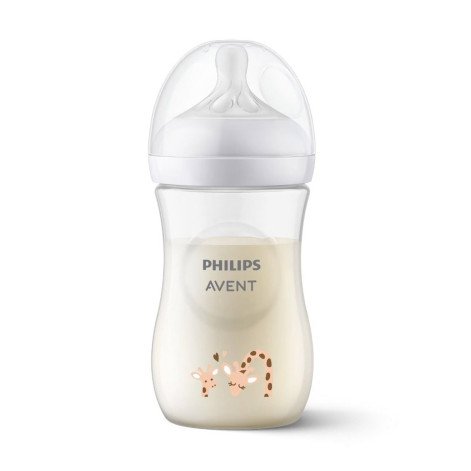 Mamadeira Philips Avent Pétala nº3 Girafa 260ml Mamadeira Philips Avent Pétala nº3 Girafa 260ml