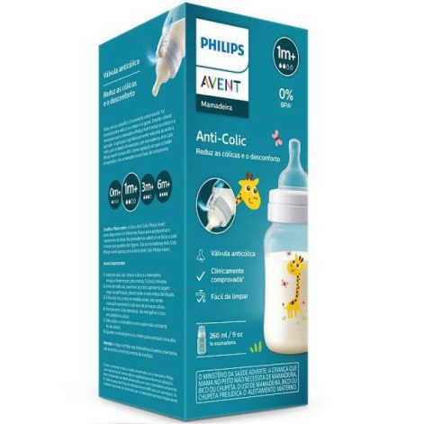 Mamadeira Anti-Colic Avent Philips Girafa Com Sistema Anticólicas com 1 Unidade
