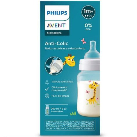 Mamadeira Anti-Colic Avent Philips Girafa Com Sistema Anticólicas com 1 Unidade
