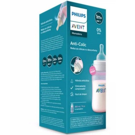 Mamadeira Classica ANTI-COLIC 260ML Rosa Philips AVENT SCY121/09 Mamadeira Classica ANTI-COLIC 260ML Rosa Philips AVENT SCY121/09